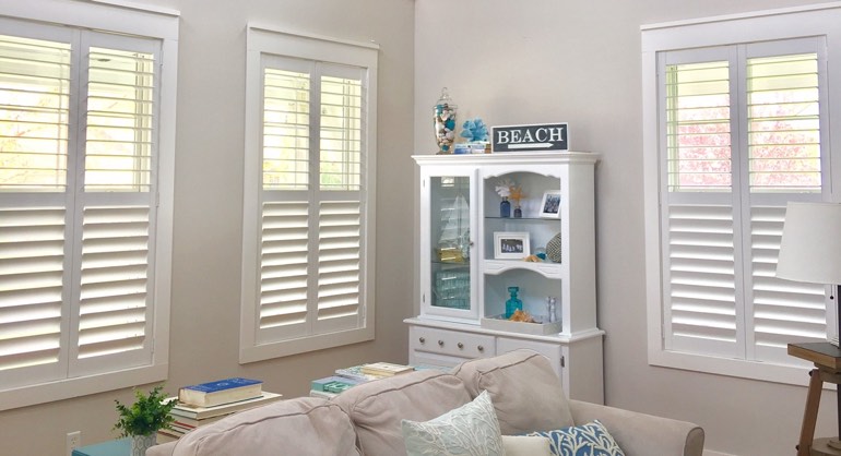 Hartford CT shutters in living room